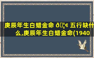 庚辰年生白蜡金命 🦢 五行缺什么,庚辰年生白蜡金命(1940,2000)